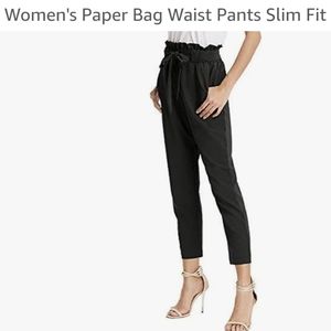 Grace Karin Paper Bag Waist Pants Size Medium